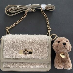 NWOT Steve Madden faux shearling crossbody bag